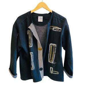 KUNKYS Vintage Hand Painted Open Cardigan